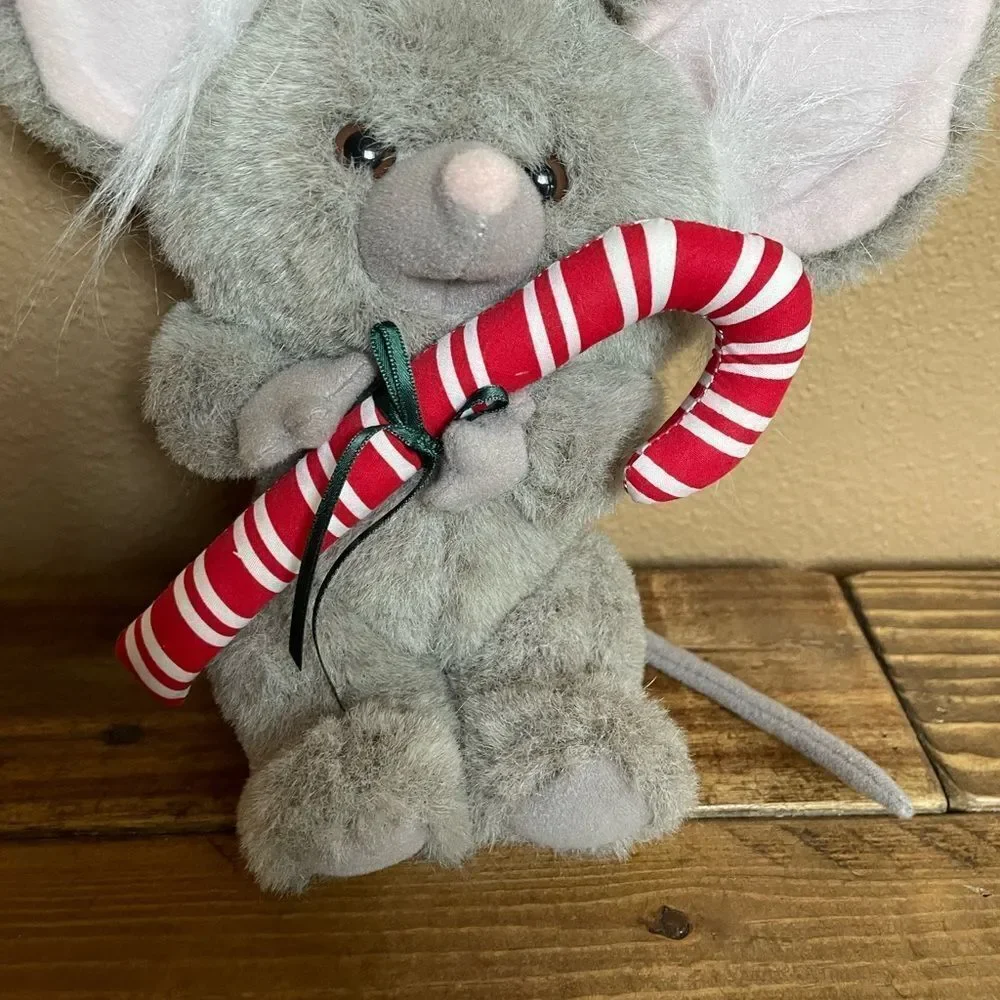 Heartland 1987 Plush Mouse with Candy Cane